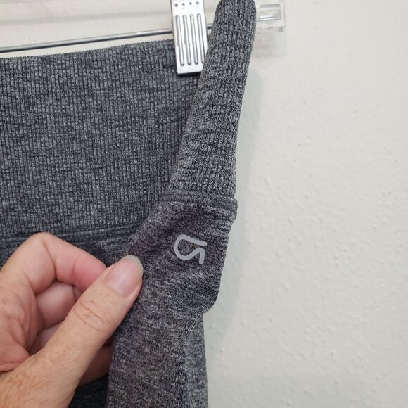 GapFit Brushed Tech Jersey bike shorts in black heather - Picture 3 of 9